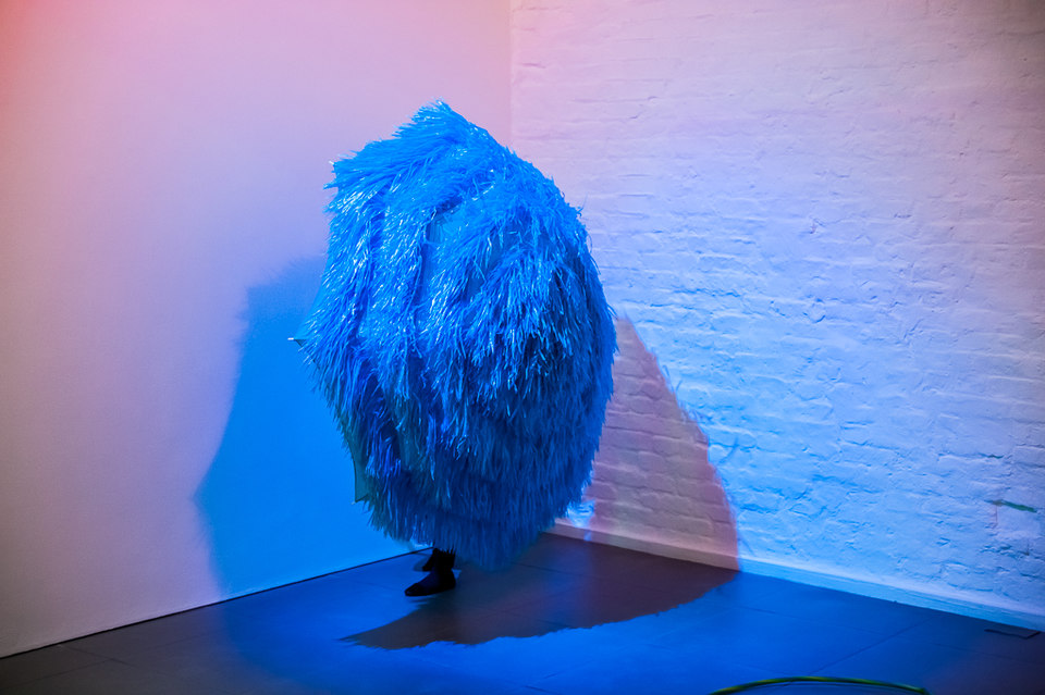 Jessica Warboys, Thunderclap, 2013, Performance at Cell Project Space, photography Damian Jaques