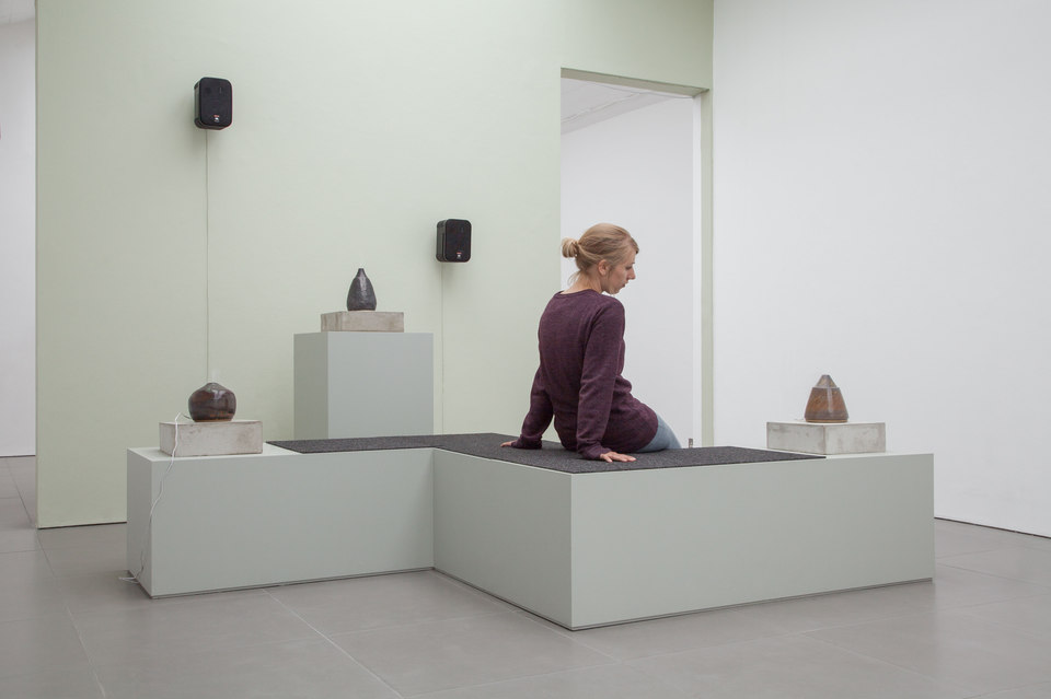 Ian Giles, Hazey, 2015 Ian Giles, Hazey, 2015, Ceramic  Diffuser, MDF, Audio, Cell Project Space