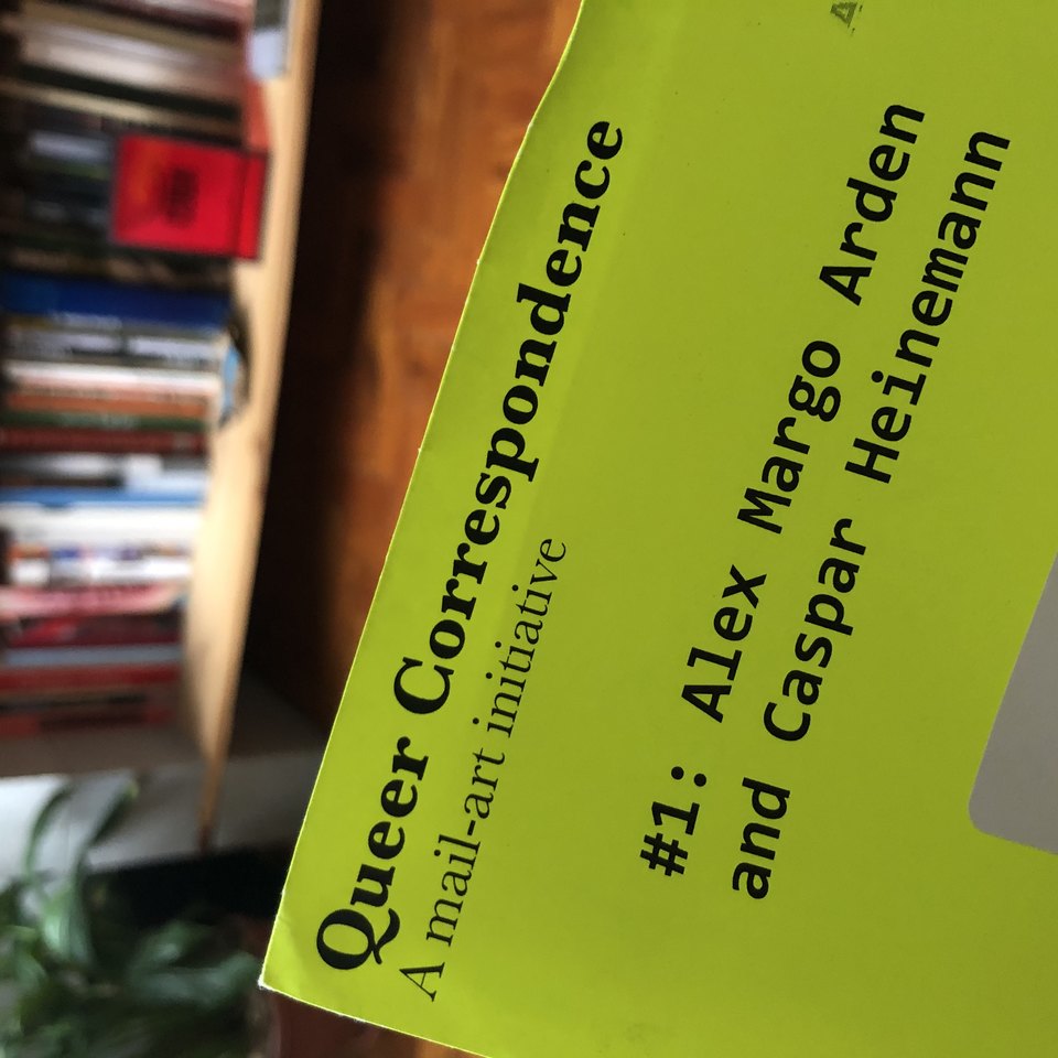 Alex Margo Arden & Caspar Heinemann, Queer Correspondence #1, 2020. Image submitted by Icaro Vidal from São Paulo, Brazil.