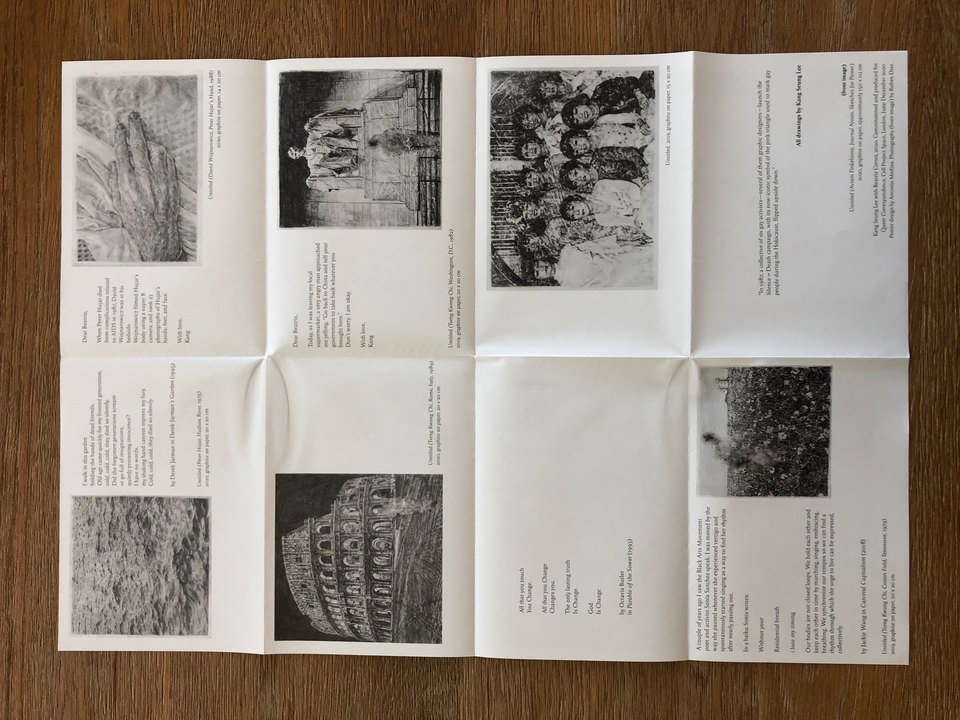 Beatriz Cortez & Kang Seung Lee, Queer Correspondence, 2020, Cell Project Space. Image submitted by Kang Seung Lee from Los Angeles, USA.