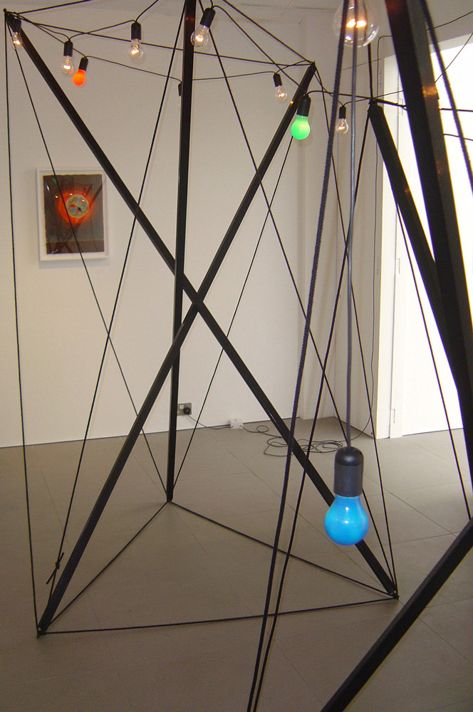 Jacob Dahl Jurgenson 'Light Sculpture', 2007, wood, gloss paint, rope, light bulbs, cable, 280 x 240 x 215 cm