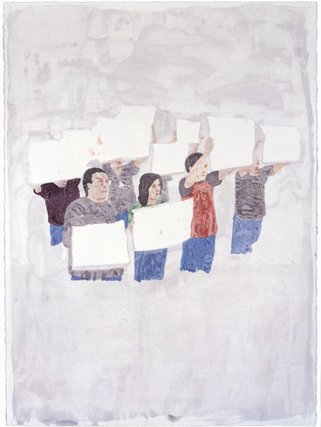 James Rielly 'We the people, we are the people', 2006, watercolour on Waterford series paper, 76.5 x 57.2 cm
