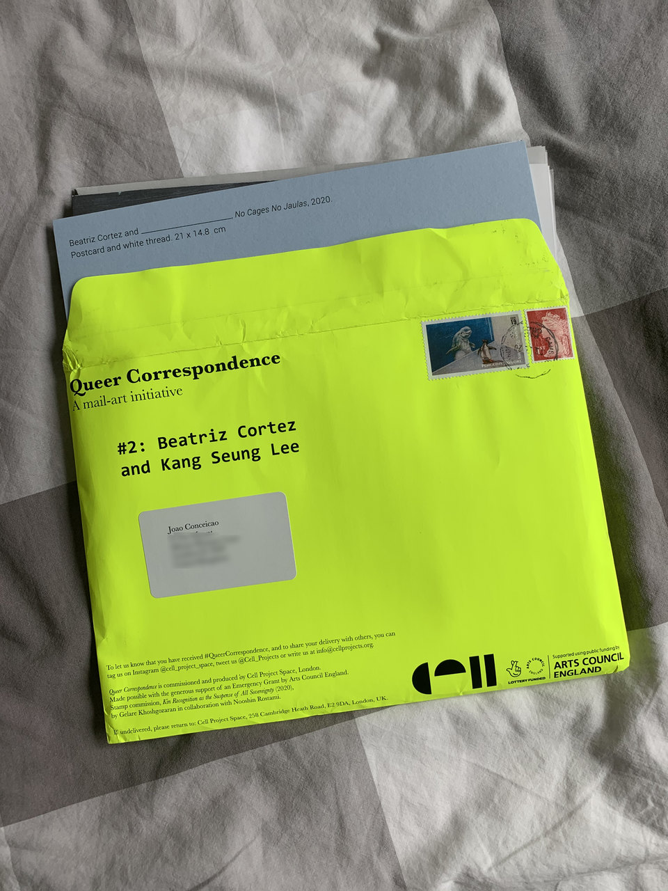 Beatriz Cortez & Kang Seung Lee, Queer Correspondence, 2020, Cell Project Space