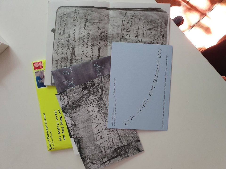 Beatriz Cortez & Kang Seung Lee, Queer Correspondence, 2020, Cell Project Space. Image submitted by Lynton Talbot from London, UK.