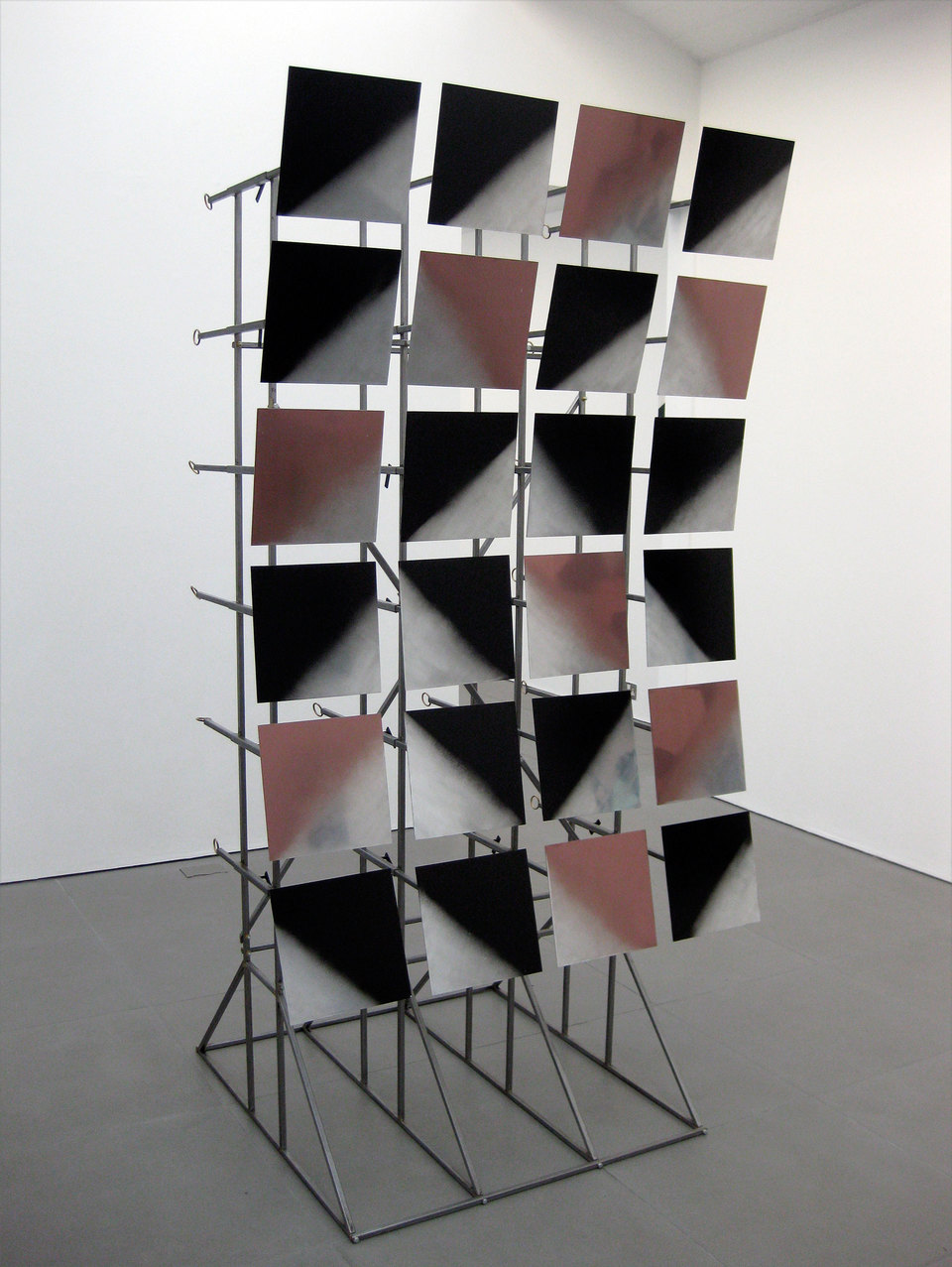 Martin Fletcher Systems House, Baricade Reflector Unit II, 2009, steel, aluminium, brass, spray paint, (h.2080mm x w.1080mm x d.1000mm), Cell Project Space