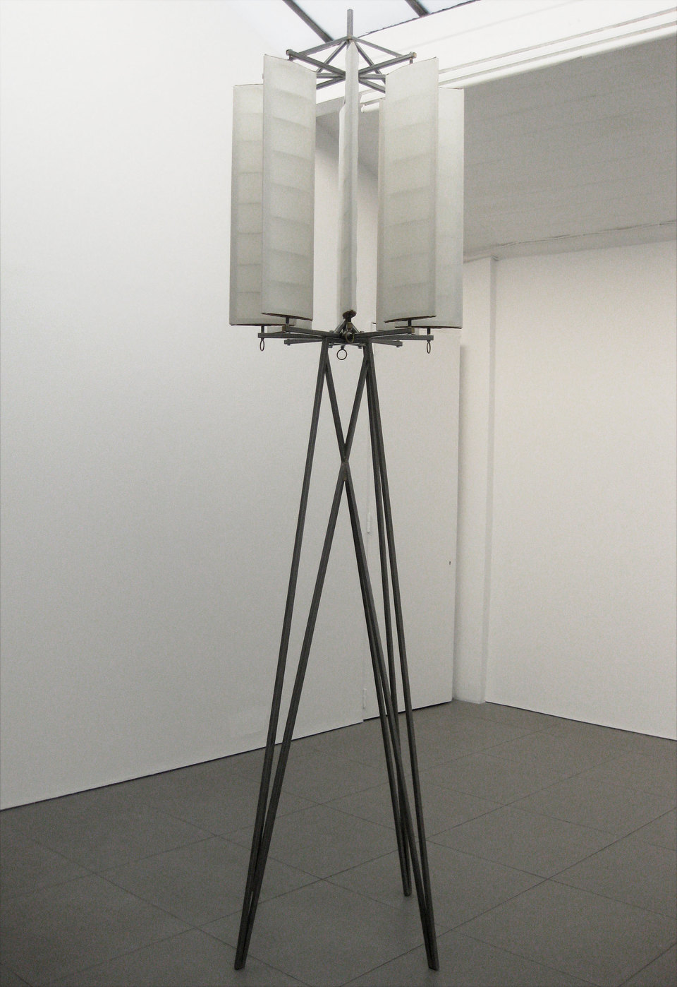 Martin Fletcher Systems House, New Tower, 2009, steel, wool, cotton fabric, leather, brass, (h.3050mm x w.650mm x d.650mm), Cell Project Space