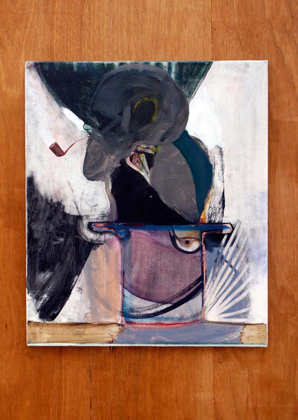 Ryan Mosley 'Still Life, Man Smoking A Pipe', 2008, 55 x 65 cm, oil on linen