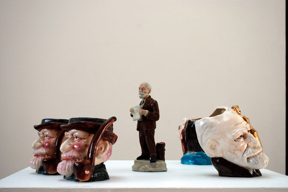 Sam Plagerson 'Smoking is indispensable if one has nothing to kiss', 2007, ceramic and mixed media, size varaible