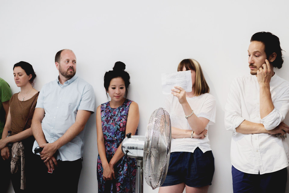Beatriz Olabarrieta, The LIST, performance of live voice-overs for Shifty-Show, 24th July 2014, Cell Project Space