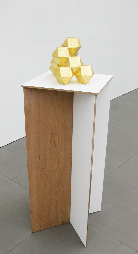 The Fascination of Islands (Maquette) 2009, Card, jesmonite, gold leaf, paint, plywood (h.123cm x w.40cm x d.40cm)