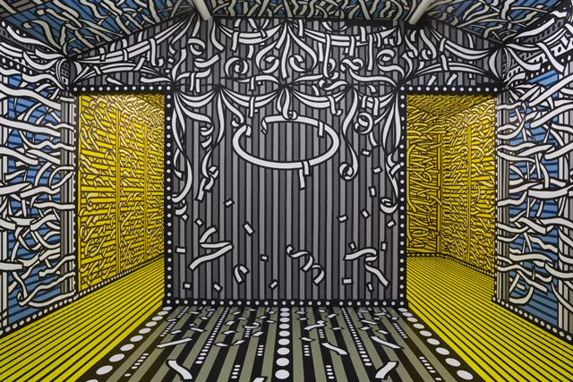 Tod Hanson, Parlour Collider, 2007,acrylic paint on mdf & hardboard, Cell Project Space