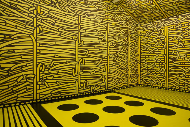 Tod Hanson, Parlour Collider, 2007,acrylic paint on mdf & hardboard, Cell Project Space