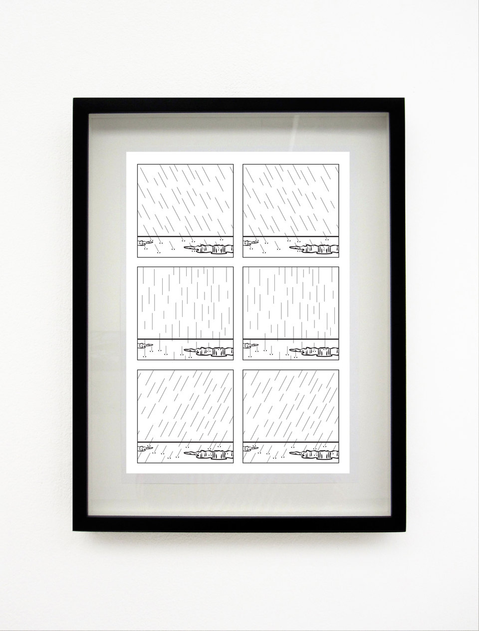 Tom Godfrey, Untitled (Rain), 2011, Hand-printed lithograph, (29.7 x 21 cm), Ed 5 + 2AP, Cell Project Space
