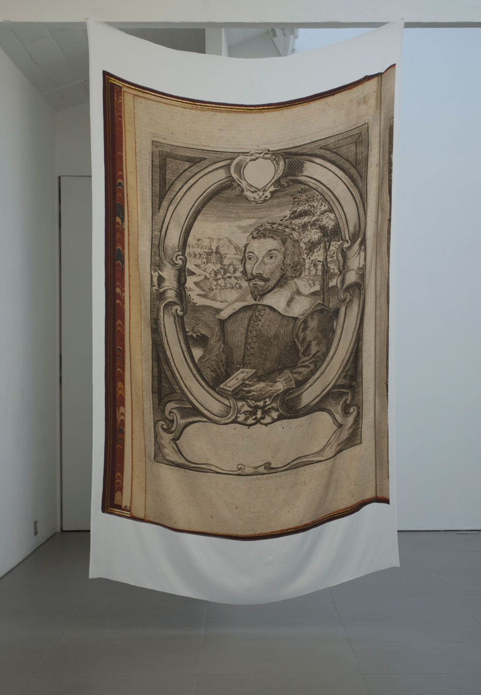 Una Knox, 'Are we not drawn onward, we few, drawn onward to new era?', 2011 Una Knox, 'Are we not drawn onward, we few, drawn onward to new era?', 2011, digital print on silk, palindrome, 1 of a series of 3, (130 x 220 cm), Cell Project Space