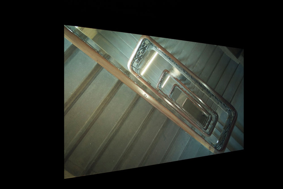Una Knox, '4 1/2 feet and to the left, behind me', 2011, HD digital video, rear projection(195 x 115 cm), Cell Project Space