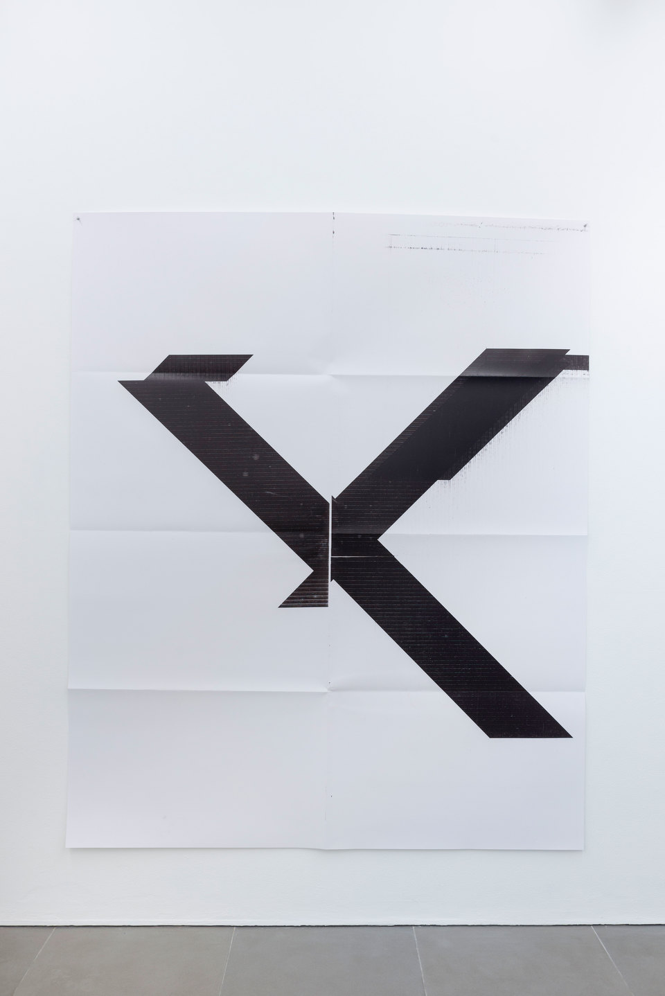 Wade Guyton Angled, 2013, Silk screen Print, 61 cm x 92 cm x 1.3 cm, Cell Project Space
