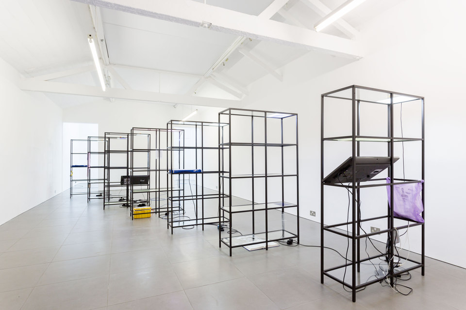 Yuri Pattison, Free Traveller, 2014, installation view (main gallery), Cell Project Space