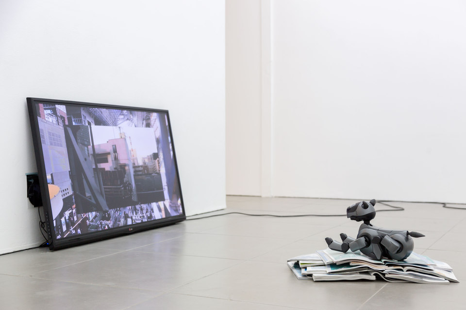 Yuri Pattison, Free Traveller, 'feel like you are actually there', 2014, 'Aibo Overcoming Modernity', 2014 (rear gallery), Cell Project Space