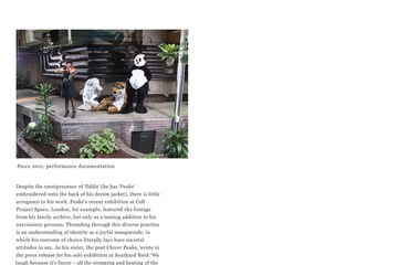 Eddie Peake by Eleanor Nairne Frieze focus, May 2012