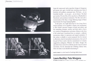 Laura Buckley, Fate Morgana, Art Monthly review by Cherry Smyth